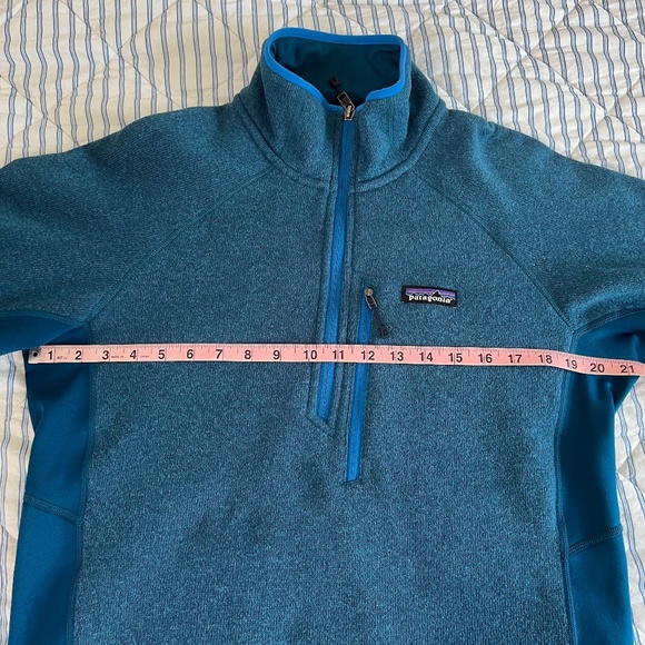 Men's Patagonia Men's Better Sweater® 1/4-Zip Fleece Teal Size Medium - Picture 15 of 16
